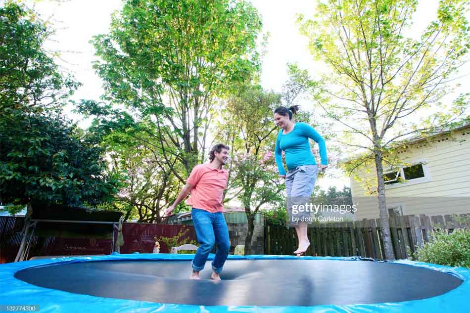 Home Inground Trampoline Retaining Wall